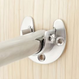 2 Stück Edelstahl Schrankstangenhalter