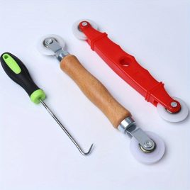   Komplettes Fenster-Montageset - Enthält Ersatzwerkzeuge, Spannrad, Holz-/Kunststoffgriffe, Netz und Gummidichtungsbefestigungen