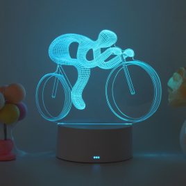 3D Mountainbike LED Nachtlicht, mit einstellbarer Helligkeit