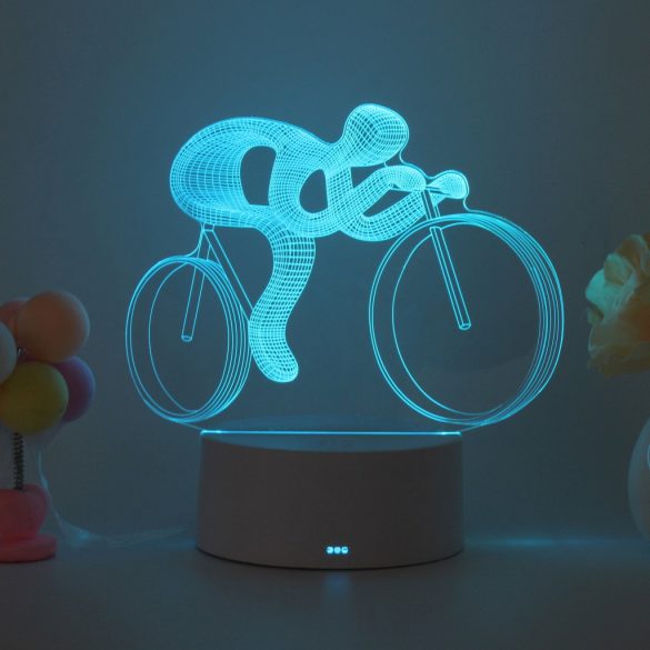 3D Mountainbike LED Nachtlicht, mit einstellbarer Helligkeit
