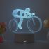 3D Mountainbike LED Nachtlicht, mit einstellbarer Helligkeit