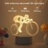3D Mountainbike LED Nachtlicht, mit einstellbarer Helligkeit