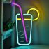 Lebendiges Zitrone & Eiswürfel LED Neon Schild