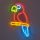 Papagei LED Neon Dekoration