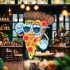 coole Pizza-Neonleuchtreklame