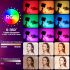 Tragbare LED-Kameralampe, 0-360 Farbpanel für Vlogs, Fotografie, Videokonferenzen
