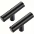 10 Stück Elegante Schwarze Aluminium Schrankgriffe