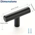 10 Stück Elegante Schwarze Aluminium Schrankgriffe