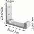 1 Stk. Robuster, Zusammenklappbarer Wand-Aluminiumhaken
