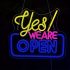 Ja! Wir Sind Geöffnet Neonschild