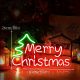 Fröhliches Weihnachts-Neonschild für den Innenbereich