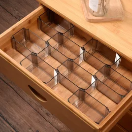 6er-Set transparenter Schubladen-Organizer