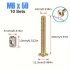 10er-Set M6 6mm Möbel- und Mutternschrauben