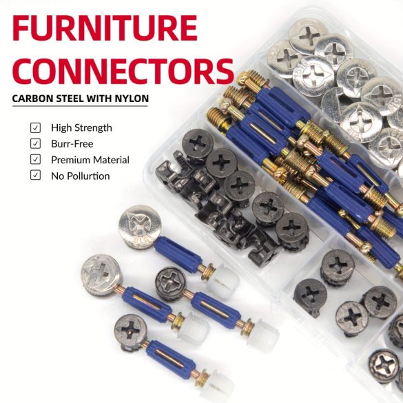 100-tlg. 3-in-1 Möbel-Cam-Verschluss-Set