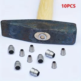   10-teiliges Stahlkeil-Set für Hammer und Axt - Industriequalität Zubehör