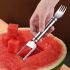 Edelstahl 2-in-1 Melonenwürfel-Gabel