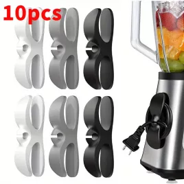   10er-Pack selbstklebende Kabelclips aus Kunststoff für Küchengeräte