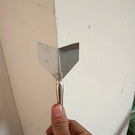 4-tlg. Set aus rostfreiem Stahl Eckglättkellen