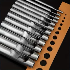 10-teiliges Kohlenstoffstahl Kunstleder-Lochwerkzeug-Set