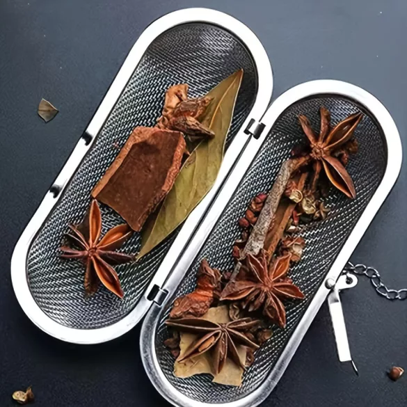 Teekanne aus 304 Edelstahl mit extra feinem Netzfilter für losen Tee und Gewürze, perfekt für schwarzen Tee, Rooibos und mehr