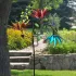Zauberhafte Blumen- und Schmetterlings-Metallgartendekoration