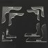 8er-Set Acryllack Eckdekorationsschablonen