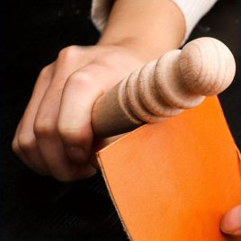 Premium Massivholz Kunstleder Polierwerkzeug