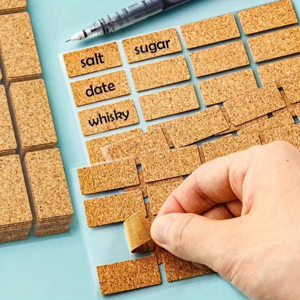 36 Stück Holz Etikett