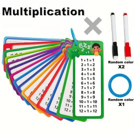   Mathe-Karten-Set - Addition, Subtraktion, Multiplikation, Division und Bruch Selbstkontroll-Lernmittel