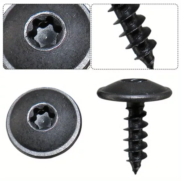 20 Stück Schwarze Torx-Schrauben