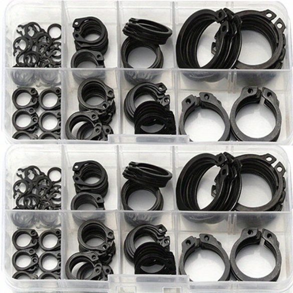 160-teiliges Kohlenstoffstahl-C-Clip-Unterlegscheibenset