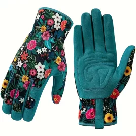 Gartenhandschuhe aus Polyester mit Blumenmuster