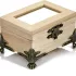 4 Stück Elegante Bronze-Eckenschützer mit Blumenmuster