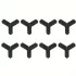 8 Stk. Antik-Bronze-Metalleckenschutz
