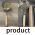 Premium Edelstahl-Sieb mit Holzgriff