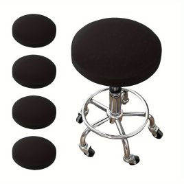 4er-Set Einfarbiger Elastischer Barhockerbezug