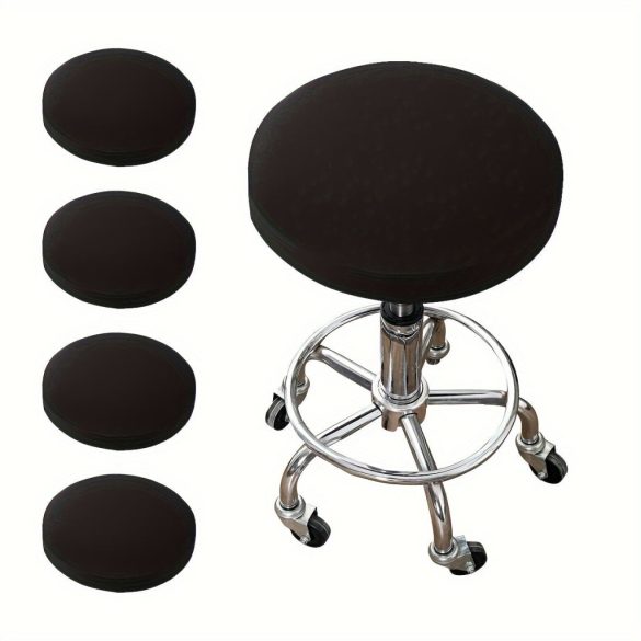 4er-Set Einfarbiger Elastischer Barhockerbezug