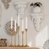 3er-Set goldene Kerzenhalter