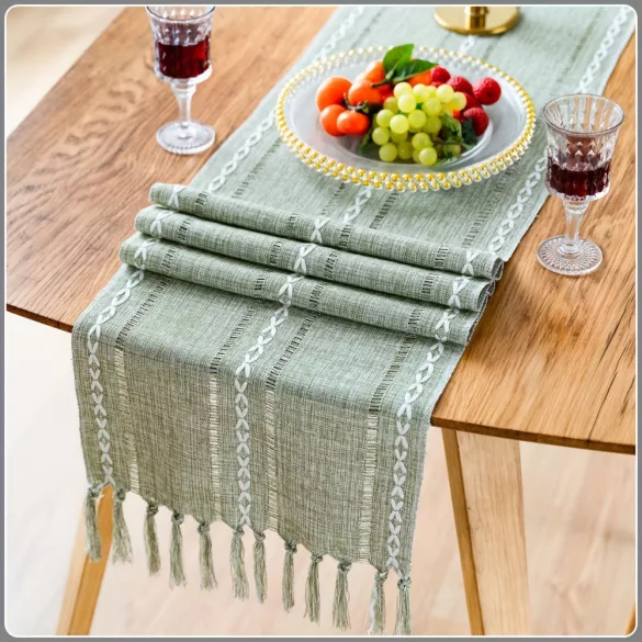 1 Stk., Tischläufer, rustikale Tischdecke