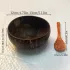 2-teiliges Kokosnussschalen-Set mit Löffel (1 Schale, 1 Löffel)