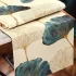 Tischläufer mit blau-grün-goldenem Ginkgo-Blattmuster