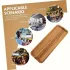 Vielseitiges Holz-Serviertablett – Perfekt für Kaffee, Tee, Schmuckpräsentation und Aufbewahrung, Obst, Speisen, Frühstück und Abendessen – Gestreiftes Design, Ideal für Zuhause, Küche, Restaurant