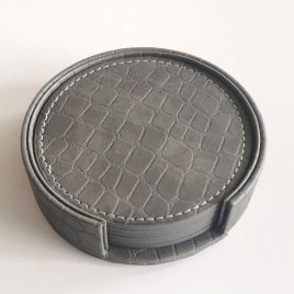 Luxus Krokodilmuster PU-Leder Becherhalter Set