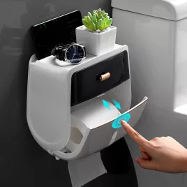 Großer Kapazität Doppelwandiger Toilettenpapierhalter
