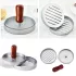 Grauer Metall-Burgerpresse