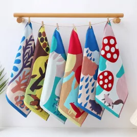 Vintage Feenstadt Baumwoll-Geschirrtücher