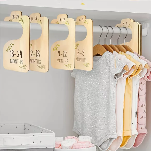 8-teiliges Set, doppelseitiger Holzschrank-Organizer
