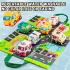 6 Stk. Weiche Spielzeugautos mit Spielmatte und Aufbewahrungsbeutel