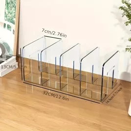   Platzsparender Acryl-Organizer aus Kunststoff mit 4 Trennwänden