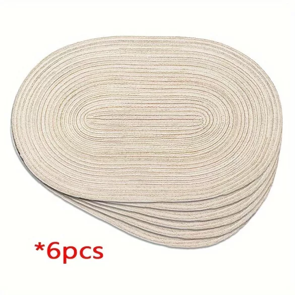 6er-Set Extra Große Ovale Tischsets